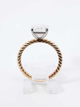 3.02 Cttw Lab-grown Diamond & 18k Yellow Gold Ring 4.1 Gram Size 5.5 Fw1225rzxdu
