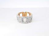 1.40 Cttw Diamond Chain Link Ring In 14k Yellow Gold 5.8 Gram Size 7 Fw0626irzdu