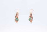 14k Rose Gold Emerald Earrings 1.9 Grams Eb1224cxdu