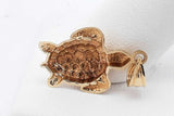 10k Yellow Gold Turtle Pendant 1.6 Grams Eb0826irsa