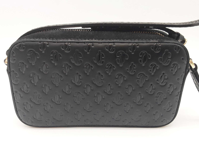 Jimmy Choo Palace Black Logo Leather Crossbody Bag Do0925rxde