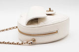 Chanel Cc In Love Heart Quilted White Leather Crossbody Bag Eb0926orxzde