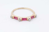Diamond & Ruby Ring In 14k Yellow Gold 2.7 Grams Size 9 Eb0925ixdu