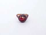 Boucheron 18k Rose Gold Ruby Pink Sapphire Python Ring Size 7 Lh0124lxzxde