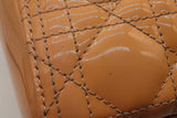 Christian Dior Lady Dior Cannage Patent Leather Tote Bag Eb0826cxzde