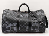 Louis Vuitton Keepall Bandoulière 50 In Damier Graphite Pixel Coated Canvas Fw0726ecrdu