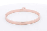 Michael Kors Rose Gold Tone Logo Lock Bangle Bracelet 18.1 Grams Eb0125wxsa