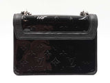 Louis Vuitton Wynwood Shoulder Bag In Black Monogram Vernis Leather & White Monogram Coated Canvas Fw0726rzxdu