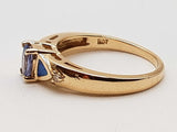 Iolite Synthetic Opal 10k Yellow Gold 3.0g Ring Size 6.75 Do0725sxde