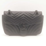 Gucci Gg Marmont Medium Black Shoulder Bag Sd0625irzsa