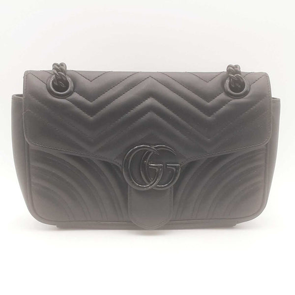 Gucci Gg Marmont Medium Black Shoulder Bag Sd0625irzsa