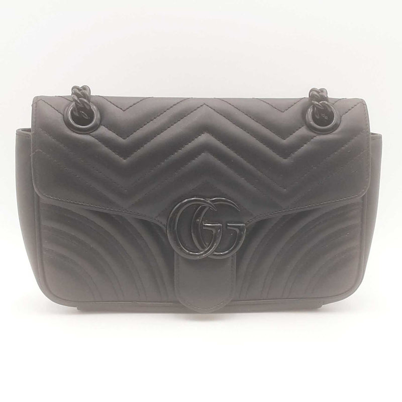 Gucci Gg Marmont Medium Black Shoulder Bag Sd0625irzsa