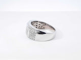 1.83 Cttw Diamond & 14k White Gold Multi-row Ring 9.2 Grams Size 11 Fw0926irxdu