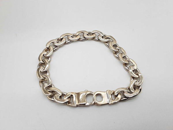 14k White Gold Diamond Solid Chain Link Bracelet Do0524lsxzde