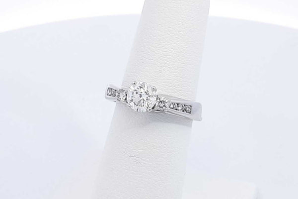 1.14ctw Diamond Wedding Set In 14k White Gold 4.3 Grams Size 6 Eb0425exzsa