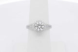 1.02ctw Round Center Diamond Ring In 18k White Gold 3.9g Size 5.75 Eb0725orxzsa