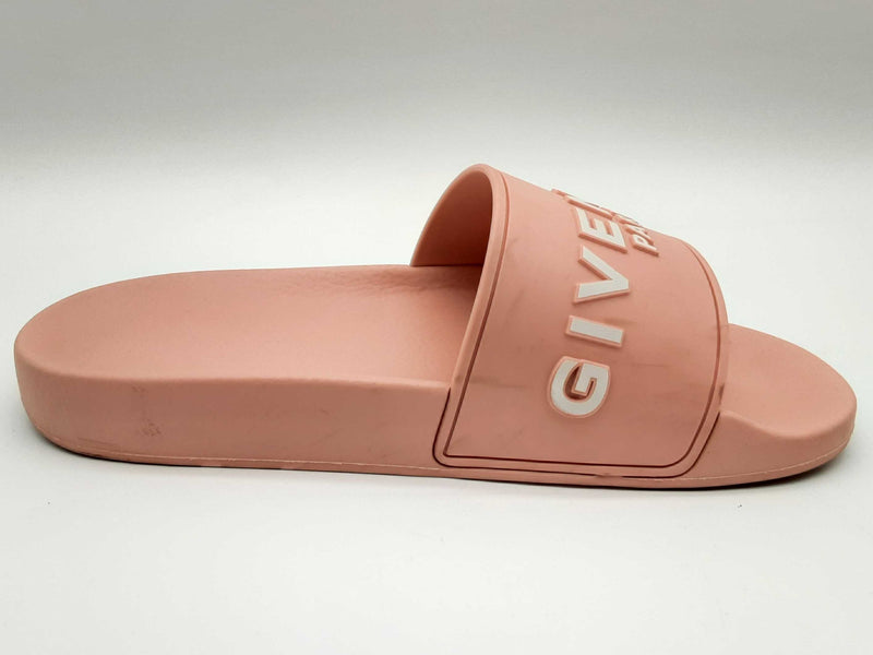 Givenchy Logo Pink Pool Rubber Slides Size Eu 38 Do0125lxzde