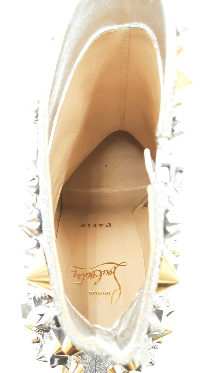 Christian Louboutin Full Kate 100 Calf Glitter Specchio Size 40 Sd0525orzsa