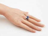 Star Sapphire, Diamond, & 10k White Gold Statement Ring 13.8 Grams Size 10.75 Fw0526crrdu