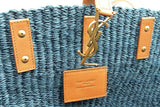 Yves Saint Laurent Panier Blue Raffia Tote Bag Eb0526cxzde