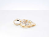 0.21 Cttw Diamond & 14k Yellow Gold Open Heart Pendant 8.2 Grams Fw0726rxzdu