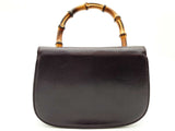 Gucci Purple Leather Bamboo Handle Chain Crossbody Bag Do0526prxde