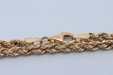 14k Yellow Gold Rope Chain Necklace 17.6 Grams 24 Inch Eb1225rcrdu