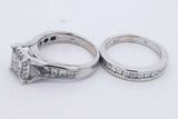 1.3cttw Diamond Wedding Set In 14k White Gold 9.9 Grams Size 7 Eb0326wxzdu