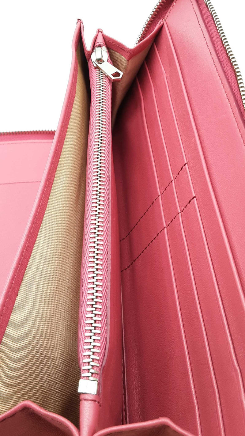 Givenchy Pink Leather Pandora Organizer Zip Around Wallet Eb1125loxdu