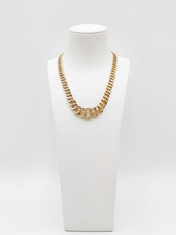 14k Yellow Gold Double Curb Link Necklace 16.4 Grams 17 Inch Fw0625pzxdu