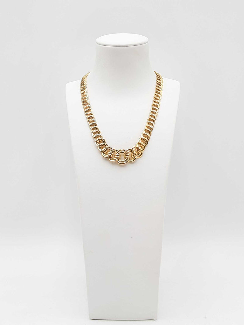 14k Yellow Gold Double Curb Link Necklace 16.4 Grams 17 Inch Fw0625pzxdu