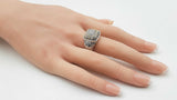 Diamond Statement Ring In Sterling Silver 10.1 Gram Size 9 Fw0426rxzdu