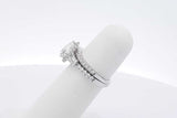 1.52cttw Lab Grown Diamond Wedding Set 14k White Gold 4.3g Size 4.5 Eb0226rrxsa