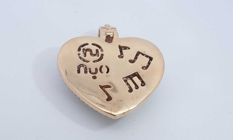 14k Yellow Gold Diamond Broken Heart Pendant 20.6 Grams Eb0524woxzdu