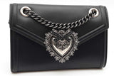 Dolce & Gabbana Black Leather Devotion Shoulder Bag Eb0826poxde
