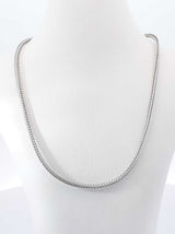 18k White Gold Fox Tail Chain Necklace 7 Grams 17 Inch Fw0926rzx
