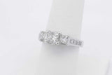 1.3cttw Princess Cut Diamond Ring In 14k White Gold 4.9 Grams Size 7 Eb0625cxzsa