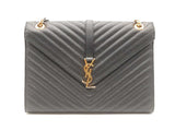Ysl Yves Saint Laurent Grain De Poudre Matelasse Chevron Satchel Sd0825lzxzsa