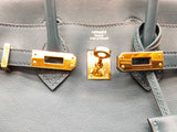 Hermes Birkin 25 Colvert Dark Teal Swift Gold Hardware Handbag Do0126lrxzxde