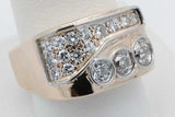 1.15cttw Diamond Ring In 14k Yellow Gold 16.2 Grams Size 9 Eb1026llxzsa
