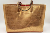 Christian Louboutin Gold Metallic Cork Textured Cabata Tote Bag Eb1024prxdu