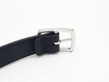 Saint Laurent Black Belt With Silver Tone Buckle Fw0724rxdu