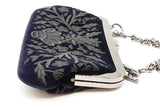 Gucci Navy Blue Velvet Embroidered Clutch Eb0926crxde