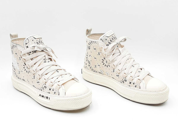 AMIRI High Sneakers （記載6月28日まで）　セール中 Amiri Court High Top Sneakers In Bandana Print Canvas Size Us 9