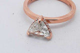 0.69cttw Trillion Cut Diamond Ring In 18k Rose Gold 2.7 Grams Size 4 Eb0826irxsa