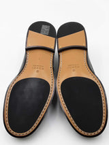 Gucci Black Leather Loafers Size 7 Eb0126oxzdu