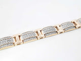 5.20 Cttw Diamond & 10k Yellow Gold Link Bracelet 33.4 Grams 8 Inch Fw0826osxzdu