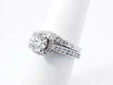 1.96 Ctw Diamond & Gold Soldered Bridal Set 18k Engagement 14k Band Fw0926ozxzdu