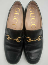 Gucci Black Leather Horsebit Loafers With Crystals Size 36 Eb0524lxzsa