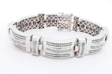 6.84cttw Diamond Bracelet In 14k White Gold 103 Grams 8 Inch Eb0526erxzsa